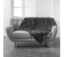 Plaid Uni En Coton "calyssa" 125x150cm Anthracite