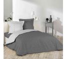 Housse De Couette Optic Anthracite/blanc 240x220 Cm