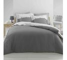 Parure De Lit Percale Vice Versa Anthracite/blanc 240x220 Cm