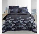 Parure De Lit Percale Alix Noir 240x220