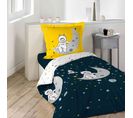 Parure De Lit Petit Astronaute Bleu Marine 140x200