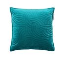 Housse De Coussin Velours Uni "solange" 40x40cm Bleu Pétrole