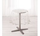 Nappe Ronde Cristal "garden" 180cm Transparent et Taupe