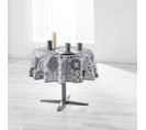 Nappe Ronde Antitache "persane" 180cm Gris