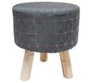 Tabouret Imprimé "quadris" 36cm Anthracite