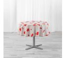 Nappe Antitache Ronde "sweet Poppy" 180cm Rouge