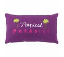 Coussin Déco "tropical Paradise" 30x50cm Prune