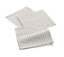 Lot De 3 Serviettes De Table "azelia" 40x40cm Gris