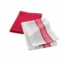 Lot De 2 Torchons Nid D'abeille "suzette" 50x70cm Rouge