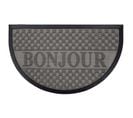 Tapis D'entrée Demi-lune "bonjour" 45x75 Cm Gris