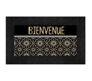 Tapis Relief Imprimé "tomina" 45x75cm Noir et Or