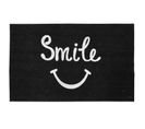 Tapis Imprimé Phosphorescent "smile" 45x70cm Noir