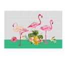 Set De Table à Motifs "flamingo Beach" 28x43cm Rose