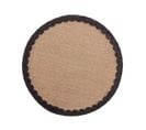 Set De Table Rond En Jute "darla" 38cm Naturel et Noir