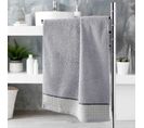 Serviette De Toilette Jacquard "belina" 50x90cm Gris