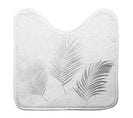 Tapis Contour Wc Imprimé "orbella" 45x45cm Blanc et Argent