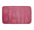 Tapis De Bain Microfibre "relief" 45x75cm Framboise