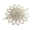 Embrasse De Rideau Broche "mandy" 17cm Blanc