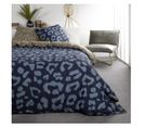 Parure De Lit 2 Personnes Imprimé Animal Sunshine En Coton - Bleu - 240x260 Cm