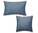 Lot De 2 Coussins Décoration Imprimé Stella En Coton - Bleu - 40x40 Cm