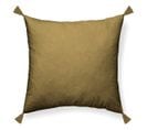 Coussin Déhoussable Uni Indies Bangalore En Coton - Bronze - 45x45 Cm