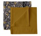 Lot De Serviettes De Table Bicolore Indies Jaipur En Coton - Bronze - 40x40 Cm