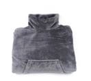 Plaid Poncho Uni Cocoon En Polyester - Gris - 140x170 Cm