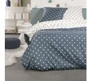 Parure De Lit  Crazy Agathe En Polyester - Bleu - 220x240 Cm