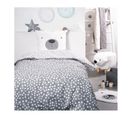 Parure De Lit   Housse De Couette 140x200 + 2 Taies D'oreiller 63x63  1 Personne  Funny2.6  Gris