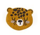 Tapis Tufté Funny Leopard En Coton - Marron - 50x60 Cm