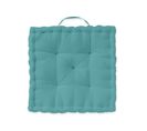 Coussin De Sol 40x40x12 Coton Uni Vert