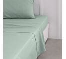 Drap Plat Pour Lit 2 Personnes Uni Essential En Coton - Vert - 240 X 300 Cm