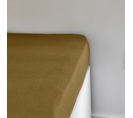 Drap Housse 2 Personnes Uni Essential En Coton - Bronze - 140x190 Cm