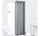 Rideau Oeillets Essential Panama En Coton - Gris - 140x240 Cm