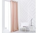 Rideau Oeillets Essential Panama En Coton - Rose - 140x240 Cm