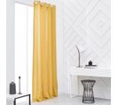 Rideau Oeillets Essential Panama En Coton - Jaune - 140x240 Cm