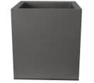 Pot En Plastique Carré Aspect Granit 30 Cm Gris