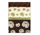 Tapis Motifs Fleurs Chocolat Vert 160x230 - Nature