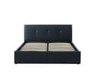 Lit Coffre Seguro  Simili Noir  160x200 Sommier Inclus