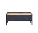 Table Basse Archi  Noir Et Effet Bois  90cm