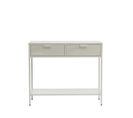 Nino - Console 2 Tiroirs En Métal Pantone L100cm - Couleur - Beige