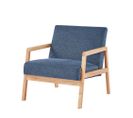 Fauteuil Bonifacio En Tissu Bleu