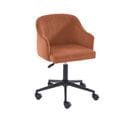 Fauteuil De Bureau Barnabe En Velours Côtelé Terracotta