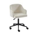 Fauteuil De Bureau Barnabe En Velours Côtelé Beige