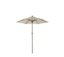 Parasol Droit Reva En Bambou Contreplaqué Et Tissu Beige Clair 208 x 208x237 cm