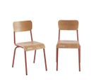 Nino - Lot De 2 Chaises En Bois Et Métal Pantone - Couleur - Terracotta