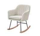 Fauteuil Elsa Tissu Beige Rocking Chair