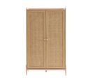 Armoire Pablo Rose Et Cannage Rotin 2 Portes