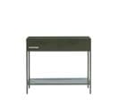 Nino - Console 2 Tiroirs En Métal Pantone L100cm - Couleur - Vert Kaki