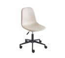 Chaise De Bureau Lena Velours Beige 5 Roulettes